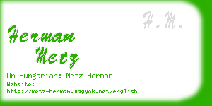 herman metz business card